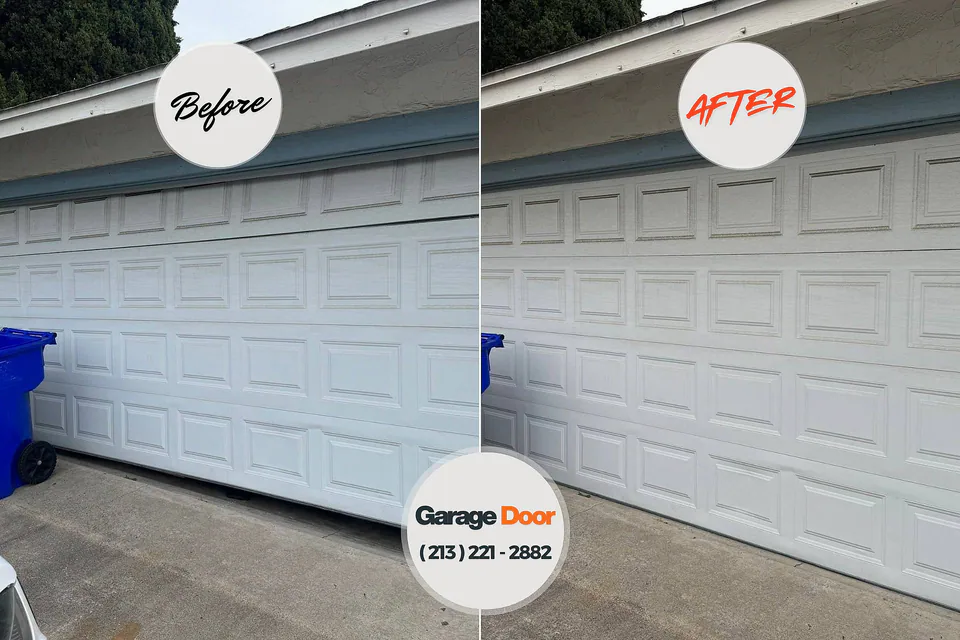 Before and after: garage door repair Poinciana, FL